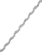 Diamond Swirl Bracelet In Sterling Silver (1/3 Ct. T.w.)