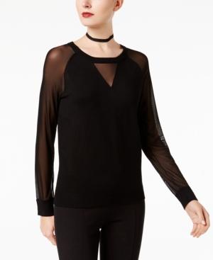 Inc International Concepts Illusion-sleeve Sweater, Created For Macy's