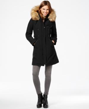 Vince Camuto Faux-fur-trim Hooded Parka