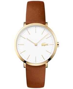 Lacoste Women's Moon Brown Leather Strap Watch 35mm 2000947