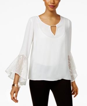 Thalia Sodi Bell-sleeve Keyhole Top, Only At Macy's