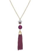 Inc International Concepts Stone And Tassel Lariat Necklace, Created For Macy's
