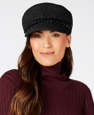 Steve Madden Chain-link Felt Newsboy Cap