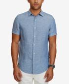 Nautica Men's Classic-fit Linen Short-sleeve Shirt