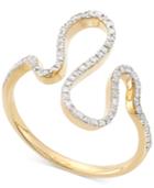 Wrapped In Love Diamond Squiggle Ring (1/5 Ct. T.w.) In 10k Gold