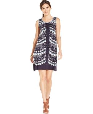 Studio M Scallop-print Shift Dress