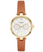 Kate Spade New York Women's Holland Luggage Leather Strap Watch 34mm