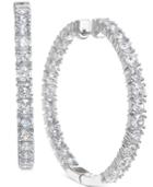 Diamond Hoop Earrings (10 Ct. T.w.) In 14k White Gold