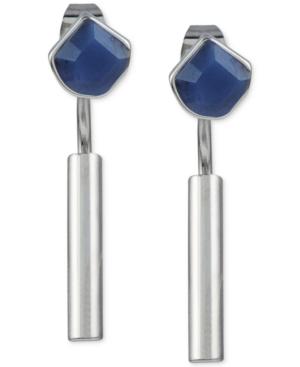 French Connection Silver-tone Bar Drop Earrings
