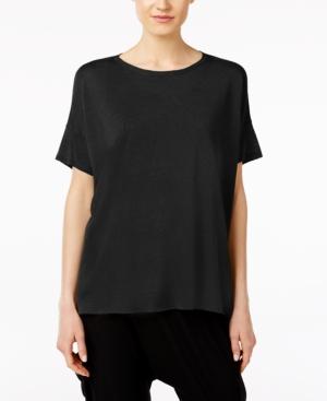 Eileen Fisher Silk & Organic Linen High-low Tunic