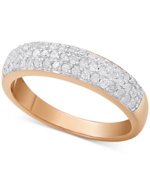 Diamond Pave Ring (1/2 Ct. T.w.) In Sterling Silver, 18k Gold-plated Sterling Silver Or 18k Rose Gold-plated Sterling Silver