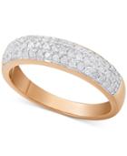 Diamond Pave Ring (1/2 Ct. T.w.) In Sterling Silver, 18k Gold-plated Sterling Silver Or 18k Rose Gold-plated Sterling Silver