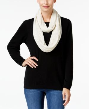 Steve Madden Solid Mini Fishnet Infinity Scarf