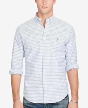 Polo Ralph Lauren Men's Slim-fit Stretch Check Oxford Shirt