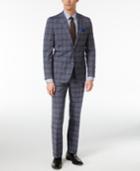 Ben Sherman Men's Slim-fit Blue/black Plaid Suit