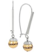 Kenneth Cole New York Two-tone Pave Sphere Drop Earrings