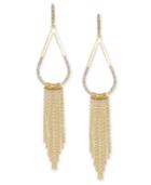 Inc International Concepts Gold-tone Pave Teardrop Fringe Drop Earrings, Only At Macy's