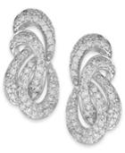 Wrapped In Love Diamond Twist Earrings In 14k White Gold (1 Ct. T.w.)