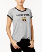 Freeze 24-7 Juniors' Partner In Crime Graphic Ringer T-shirt