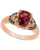 Le Vian Raspberry Rhodolite Garnet (1-1/2 Ct. T.w.) And Diamond (1/5 Ct. T.w.) Ring In 14k Rose Gold