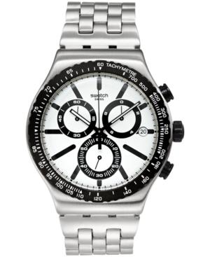 Swatch Unisex Swiss Chronograph Destination Rotterdam Stainless Steel Bracelet Watch 44mm Yvs416g