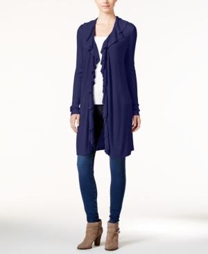 Inc International Concepts Ruffled Duster Cardigan, Created For Macy's