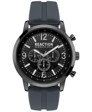 Kenneth Cole Reaction Men's Gunmetal Gray Silicone Strap Watch 44mm 10030931