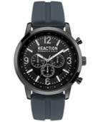 Kenneth Cole Reaction Men's Gunmetal Gray Silicone Strap Watch 44mm 10030931