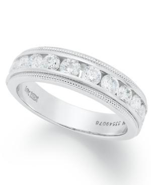 Diamond Ring, 14k White Gold Certified Diamond Milgrain Anniversary Band (1 Ct. T.w.)