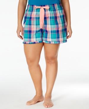 Jenni By Jennifer Moore Plus Size Plaid Boxer Shorts, Only At Macy's