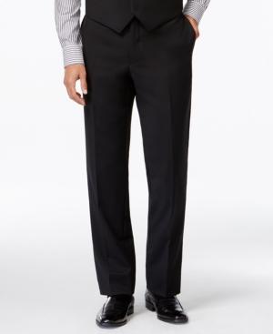 Tommy Hilfiger Black Flat-front Classic-fit Pants