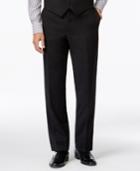 Tommy Hilfiger Black Flat-front Classic-fit Pants