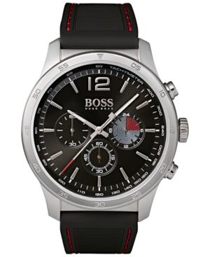 Boss Hugo Boss Men's Chronograph Professional Black Rubber Strap Watch 42mm