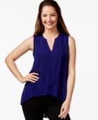 Alfani Asymmetrical-hem Surplice Top, Only At Macy's