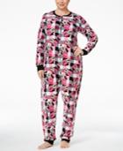 Briefly Stated Plus Size Minnie Mouse Plaid Jumpsuit