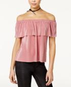 Shift Juniors' Pleated Off-the-shoulder Top, Only At Macy's