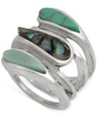 Robert Lee Morris Soho Silver-tone Multi-layer Stone Ring