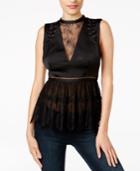 Guess Vera Mixed-media Illusion Top