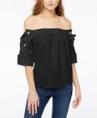 One Hart Juniors' Cotton Off-the-shoulder Top, Created For Macy's