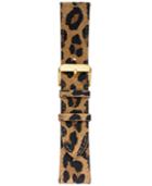Voguestrap Smart Buddie Platinum Cheetah-print Leather Strap For 22mm Smart Watch