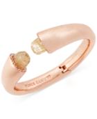 Vince Camuto Rose Gold-tone Stone Bangle Bracelet