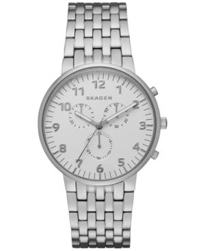 Skagen Men's Chronograph Ancher Stainless Steel Bracelet Watch 40mm Skw6231