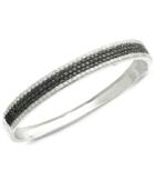 Caviar By Effy Black (2-3/4 Ct. T.w.) And White (1-7/8 Ct. T.w.) Diamond Bangle In 14k White Gold