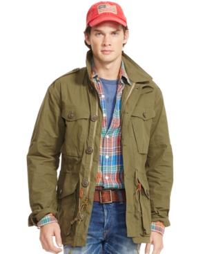 Polo Ralph Lauren Men's Waxed-cotton Combat Jacket