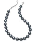 Charter Club Silver-tone Gray Imitation Pearl Necklace, Only At Macy's