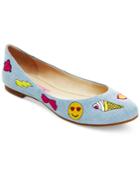 Betsey Johnson Leoniee Emoji Flats Women's Shoes