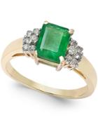 Emerald (1-3/4 Ct. T.w.) And Diamond (1/5 Ct. T.w.) Ring In 14k Gold