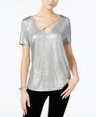 Bar Iii Metallic Crisscross Top, Only At Macy's