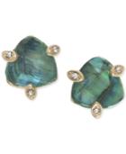 Lonna & Lilly Gold-tone Faceted Stone Stud Earrings