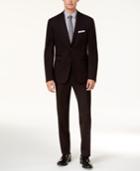 Calvin Klein Men's Slim-fit Black Knit Suit